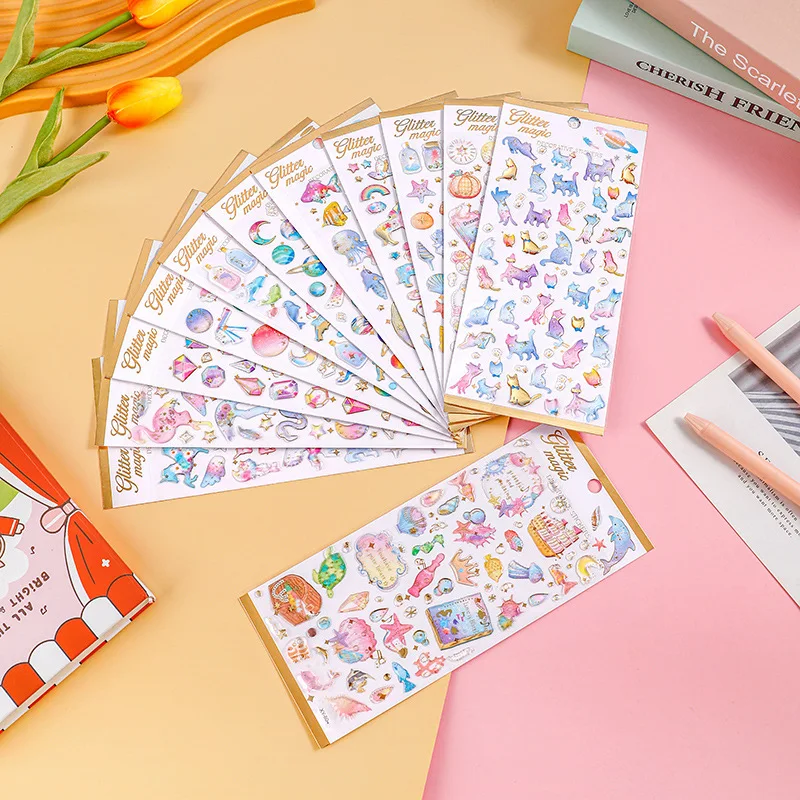 Pegatinas resina 3D para niñas – Calcomanías creativas para álbum - imagen 4