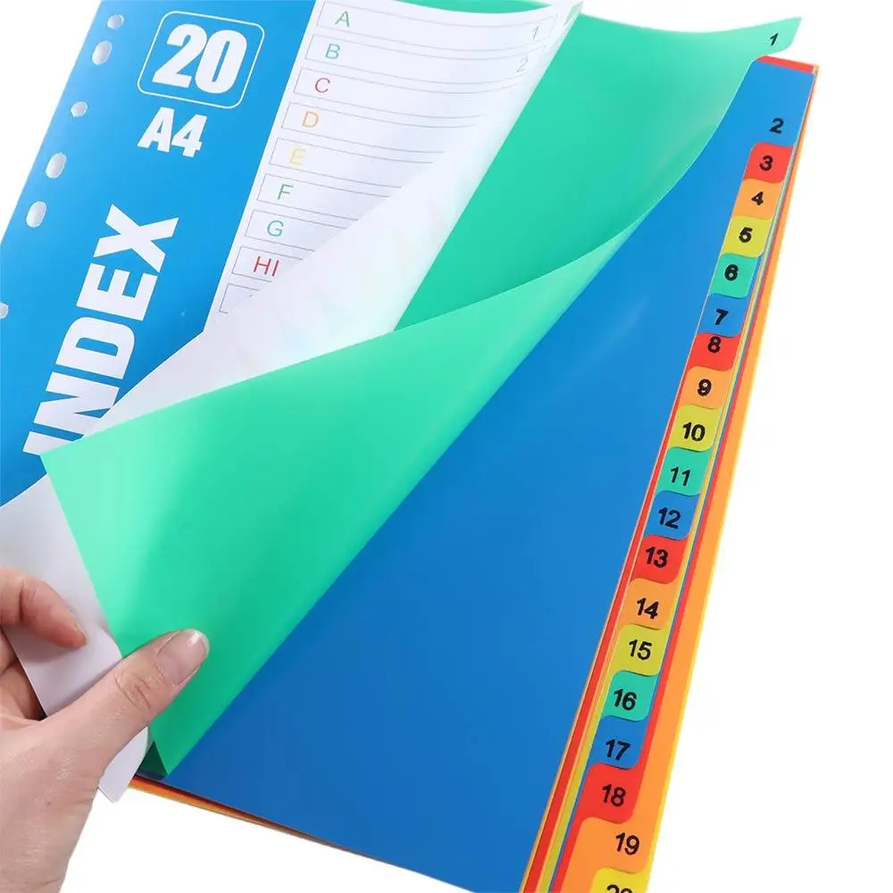 Separadores de índice A4 numerados para carpetas escolares - imagen 2