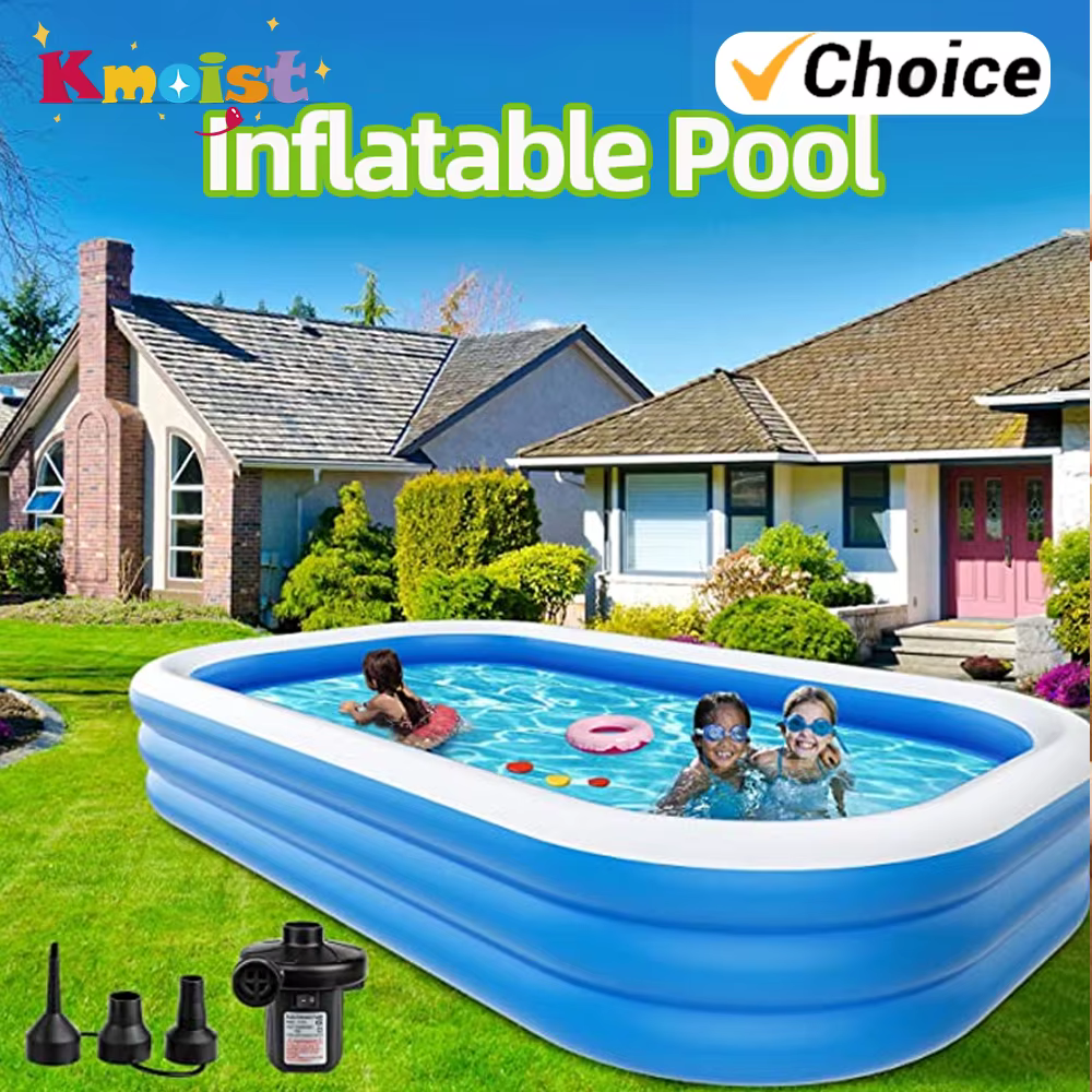 Piscina hinchable para familia 2x2,6 m interior y exterior, segura