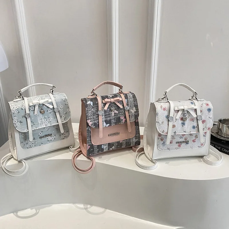 Mochila cuadrada coreana, bolso multifuncional para chicas lindas, varios bolsos de hombro tipo bandolera, bolsos de gran capacidad - imagen 4