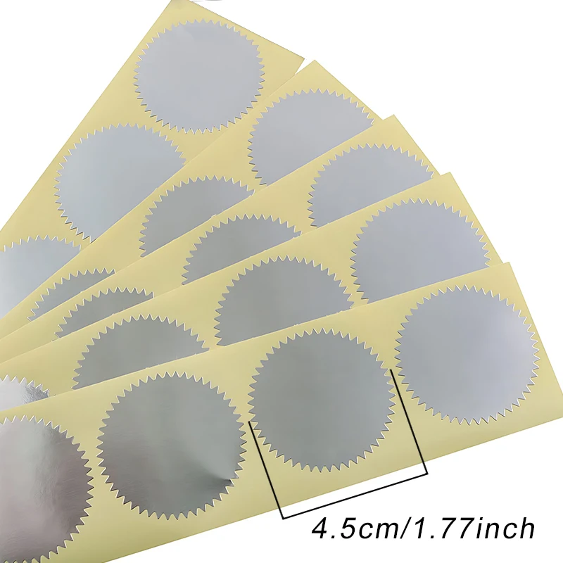 100 Uds pegatina de engranaje redondo 45mm decoración DIY para certificado sobre tarjeta de felicitación invitación de boda sello en relieve Prop ZYF - imagen 5