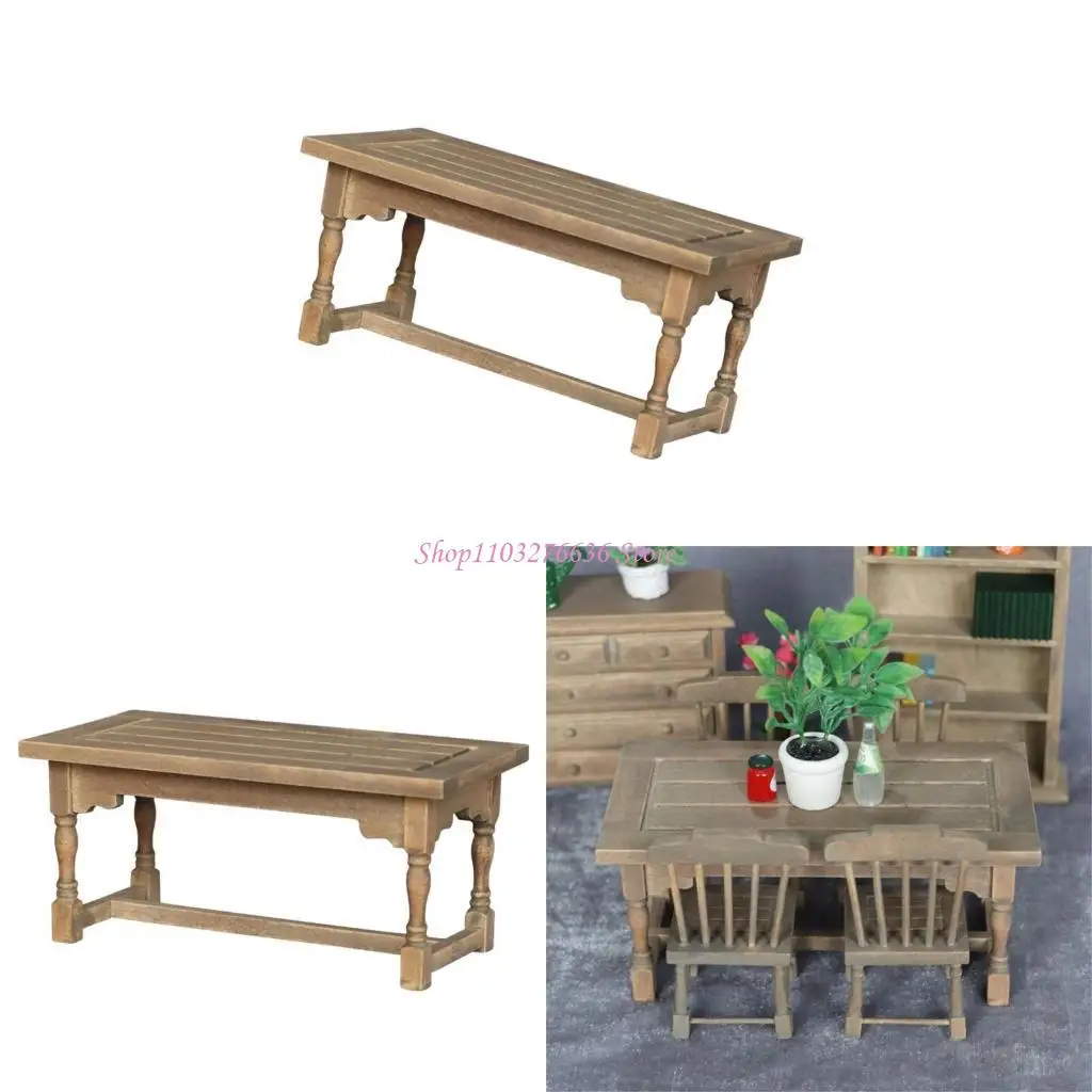 R6FD 1/12 Casas muñecas en miniatura silla comedor para exhibición escena modelo realista