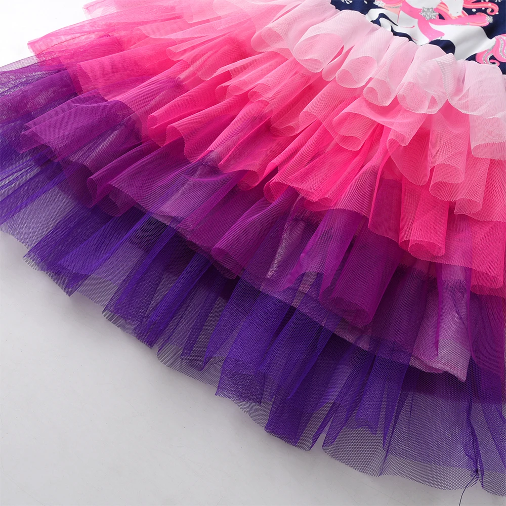 DXTON Vestido infantil de princesa unicornio para niña - imagen 5