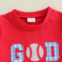 Conjunto infantil de verano camiseta de letras y pantalón a cuadros