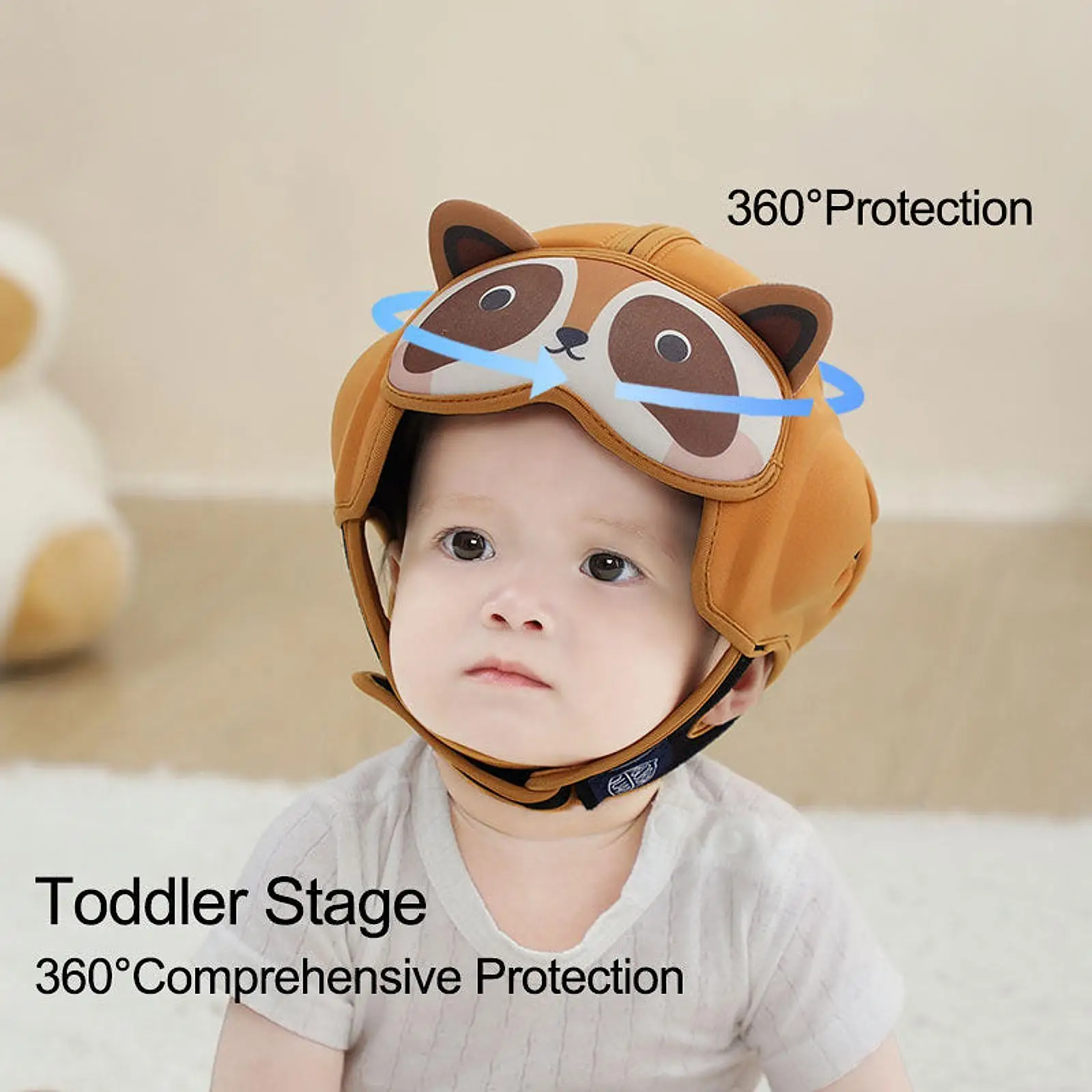 Baby Helmet Hat Breathable,Soft, Comfortable Anti Collision Anti Fall Protector Infant Helmet for Boys Girls Infant