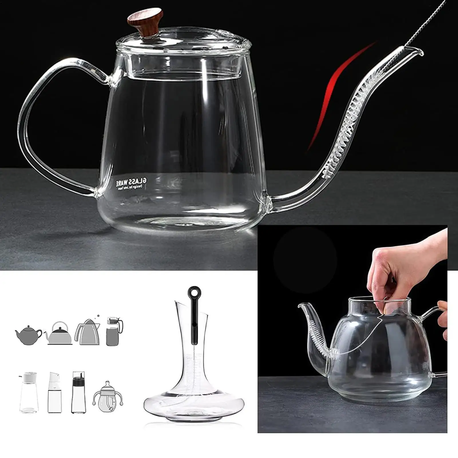 Juego de cepillos para botellas de viaje, 7 piezas, juego de limpieza de cepillos para botellas y pajitas, exfoliante de paja multifuncional flexible para taza de agua estrecha - imagen 2