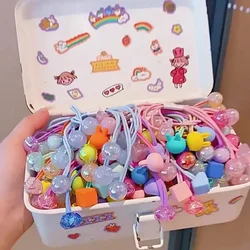 Gomas de pelo con lazo color caramelo para niña