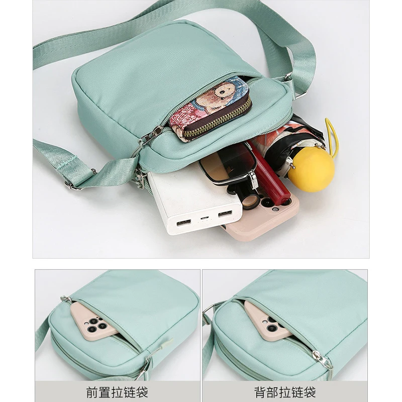 FNAF bolso de hombro de nailon para hombres y mujeres cinco noches en Freddy bolsa de almacenamiento para teléfono móvil bolsos cruzados de moda portátiles regalos - imagen 3