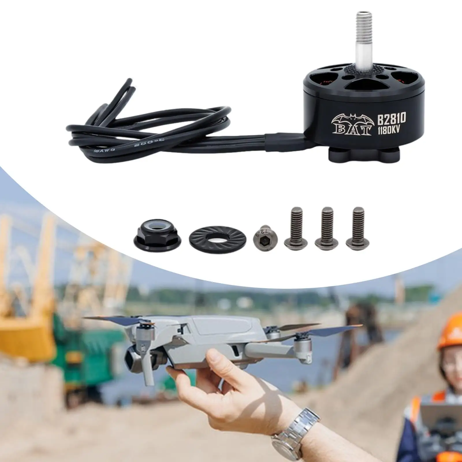 1180kv Brushless Motor for FPV Drone Quadcopter Lightweight Outer Rotor