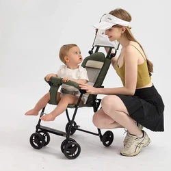 Cochecito ligero plegable con ventilación de malla para bebé