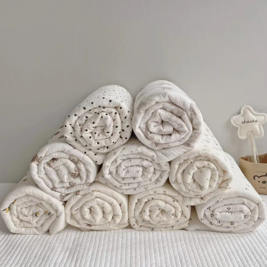 Edredón de muselina Floral Vintage para bebé, edredón de verano para niño y niña, funda para dormir para bebé, edredón, ropa de cama de verano para bebé - imagen 2