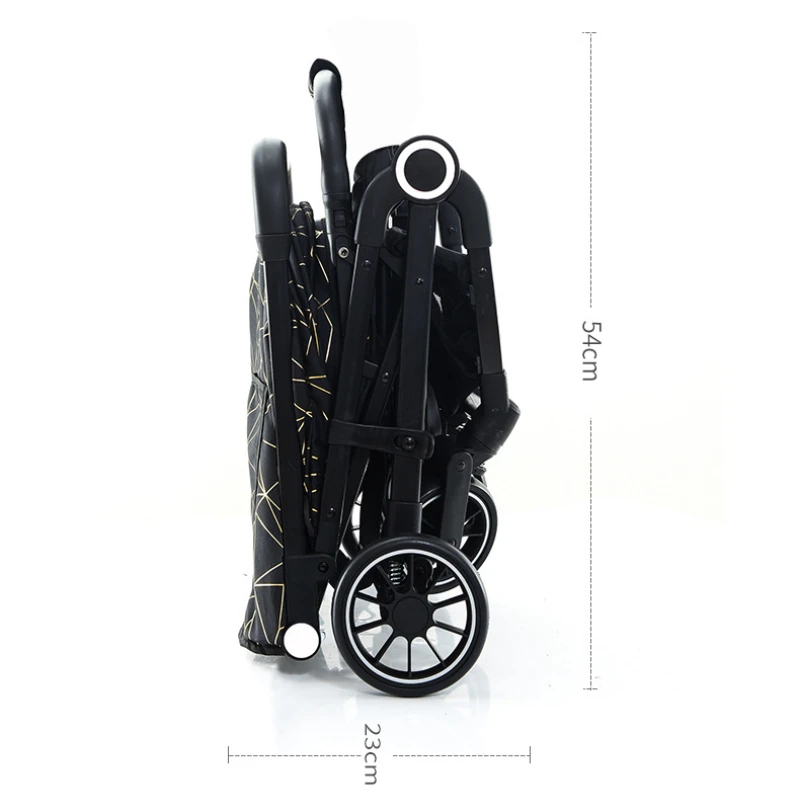 Cochecito bebé ligero con dosel ajustable y asiento reclinable - imagen 3