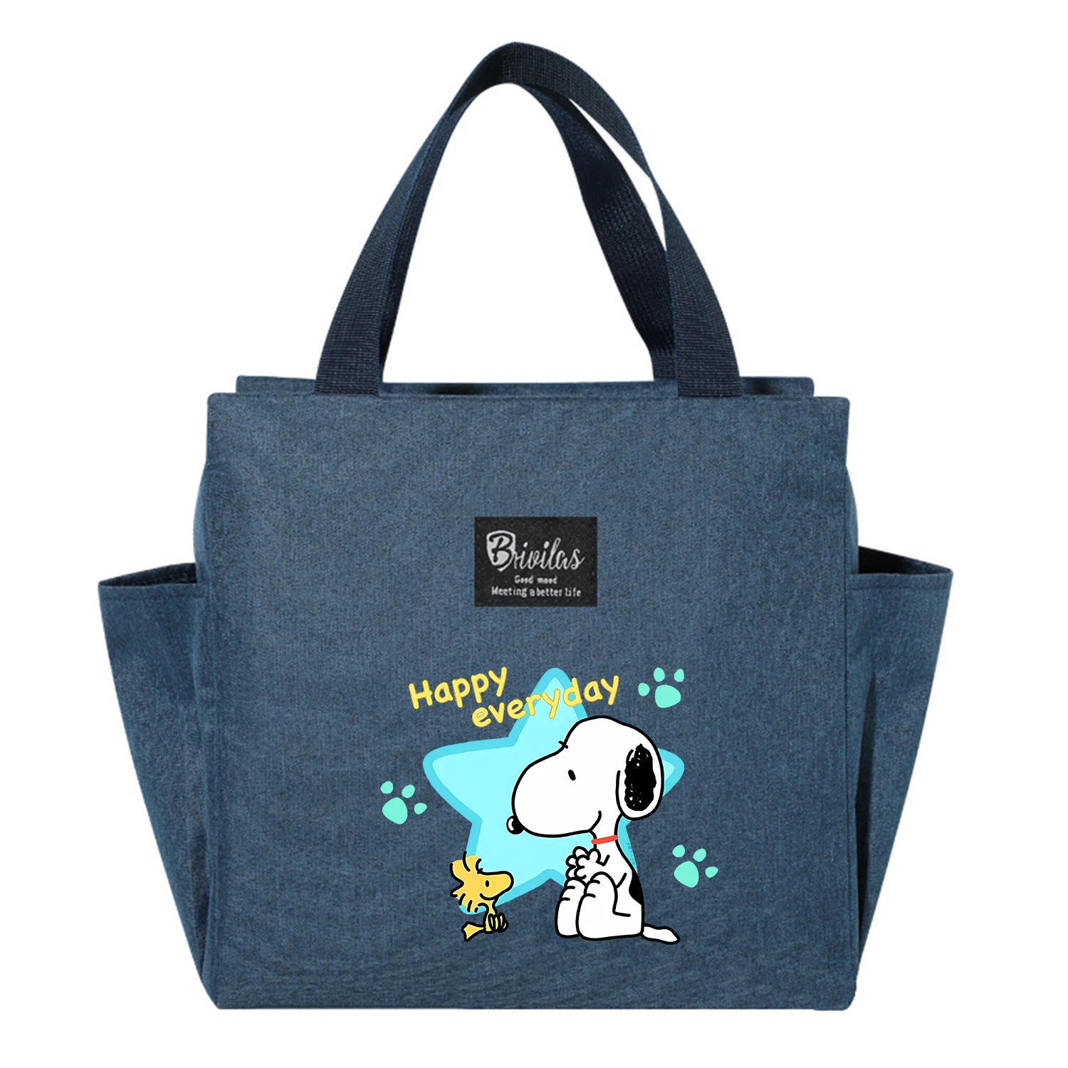 Nueva bolsa de almuerzo Snoopy, bolsa aislante portátil de dibujos animados, bolsa fresca de gran capacidad, caja térmica para alimentos, bolsa contenedor de Picnic, bolsas de regalo - imagen 5