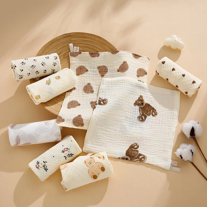 Toallitas de gasa para bebé suaves y absorbentes con estampados - imagen 4