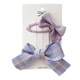 Blue plaid bow