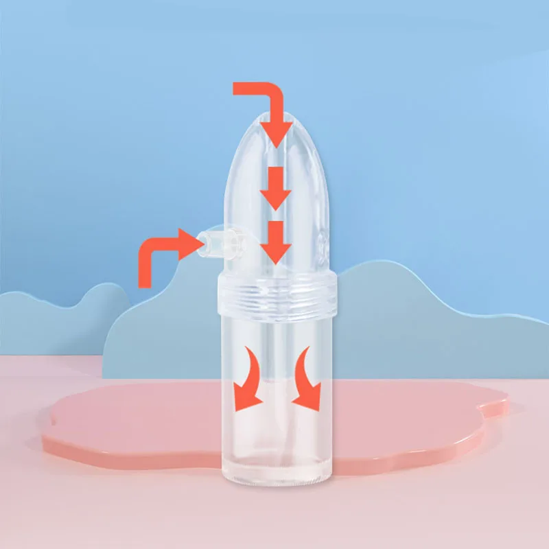 Aspirador Nasal para bebé, prensa manual del aspirador Nasal, eliminación Manual de moco, Control de flujo de aire unidireccional, ventosa de nariz para niños y bebés - imagen 5