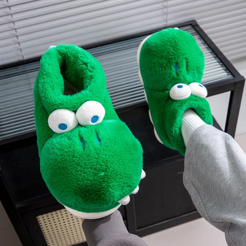 Pantuflas de felpa para niños con suela térmica gruesa - imagen 2