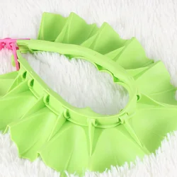 Protector de oídos para Baby Shower, champú ajustable para niños, gorro de baño, gorro de ducha infantil impermeable verde, protector de champú para bebé