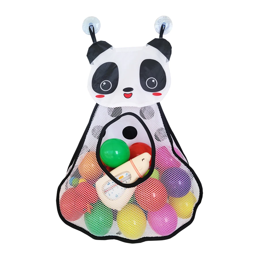 Bolsa de red de malla para baño de bebé, soporte para ducha, organizador de juguetes, bolsas grandes de almacenamiento de juguetes, ventosas fuertes, cestas de baño para bebés - imagen 3