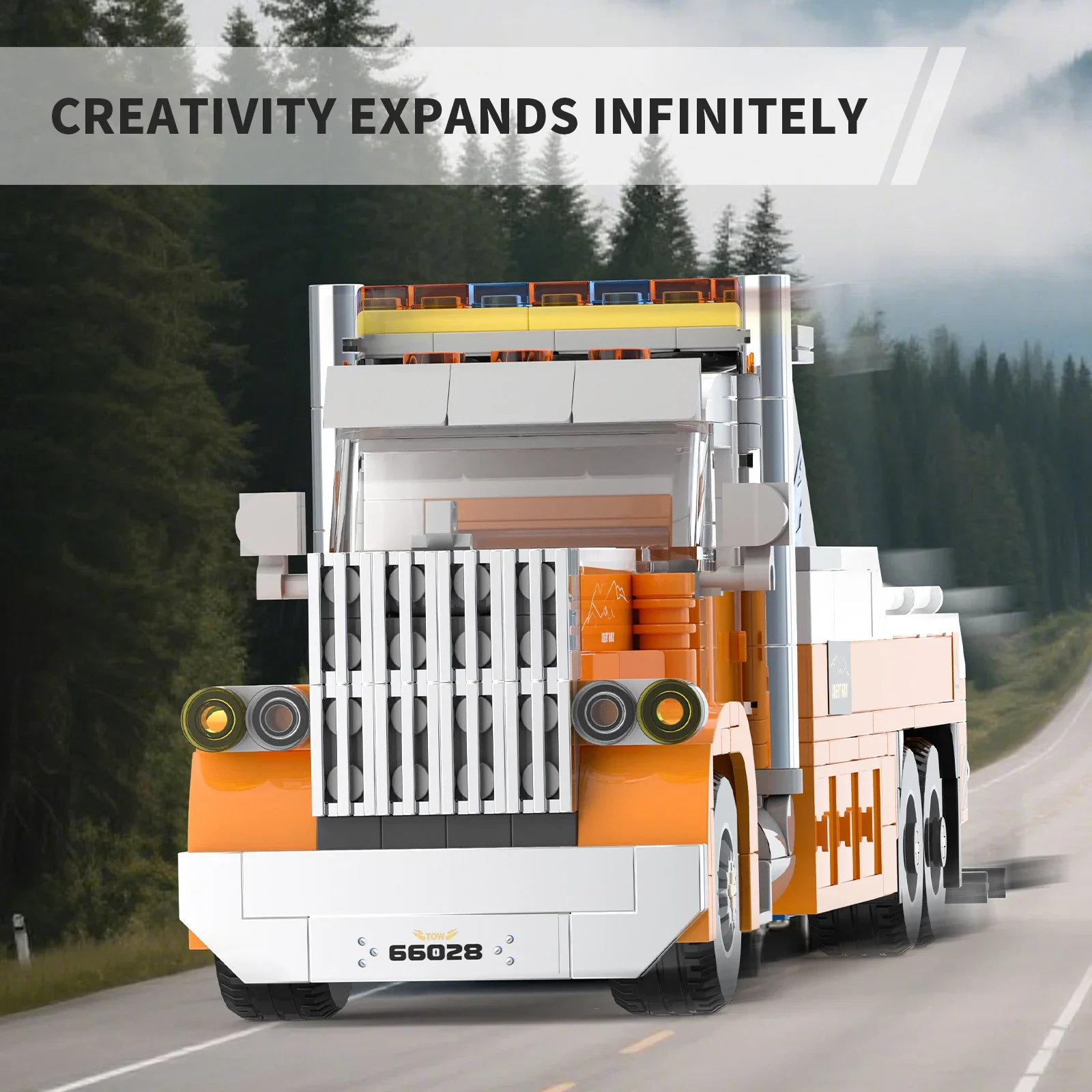 Bloques de construcción de remolque de alta resistencia para niños, modelo educativo de ensamblaje, juguetes de decoración de escritorio, regalos de vacaciones, 449 Uds. - imagen 3
