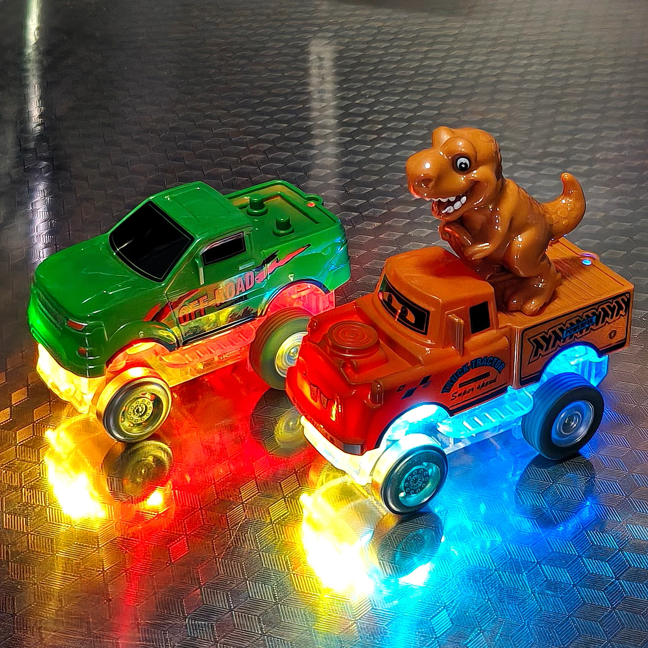 Tren de juguete con dinosaurios y luces LED para brillar - imagen 4
