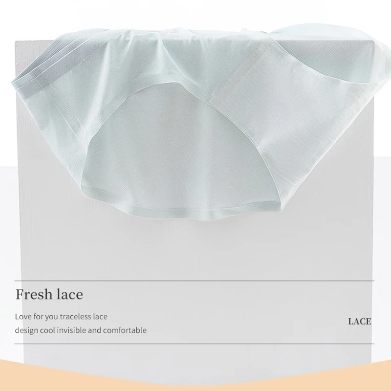 Ropa interior de verano de seda de hielo para mujeres embarazadas, calzoncillos suaves de cintura baja con escote en V, bragas femeninas translúcidas, lencería acogedora de secado rápido - imagen 4