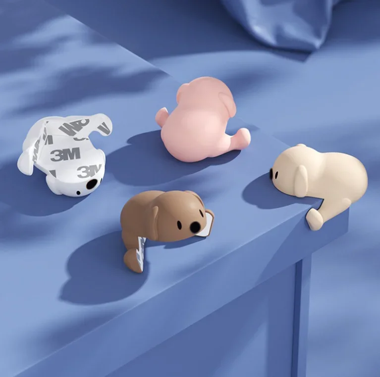Esquina de seguridad para bebés con oso de peluche suave, bonito acolchado de dibujos animados blancos para ventanas, cama, mesa, protector de bordes de muebles (1 unidad) - imagen 5