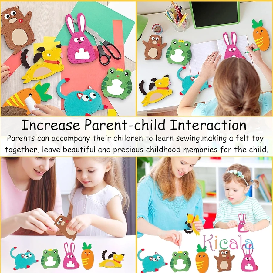 Kit de costura de fieltro para niñas – Animales DIY - imagen 4