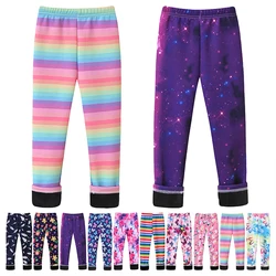 Pantalones forro polar para niña – Estampado floral de invierno