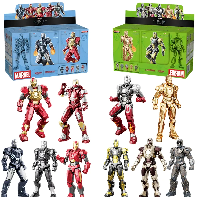 Fondjoy vengadores serie de películas Iron Man colección de figuras de Anime montar modelo decoración caja ciega juguetes niños regalos de Festival