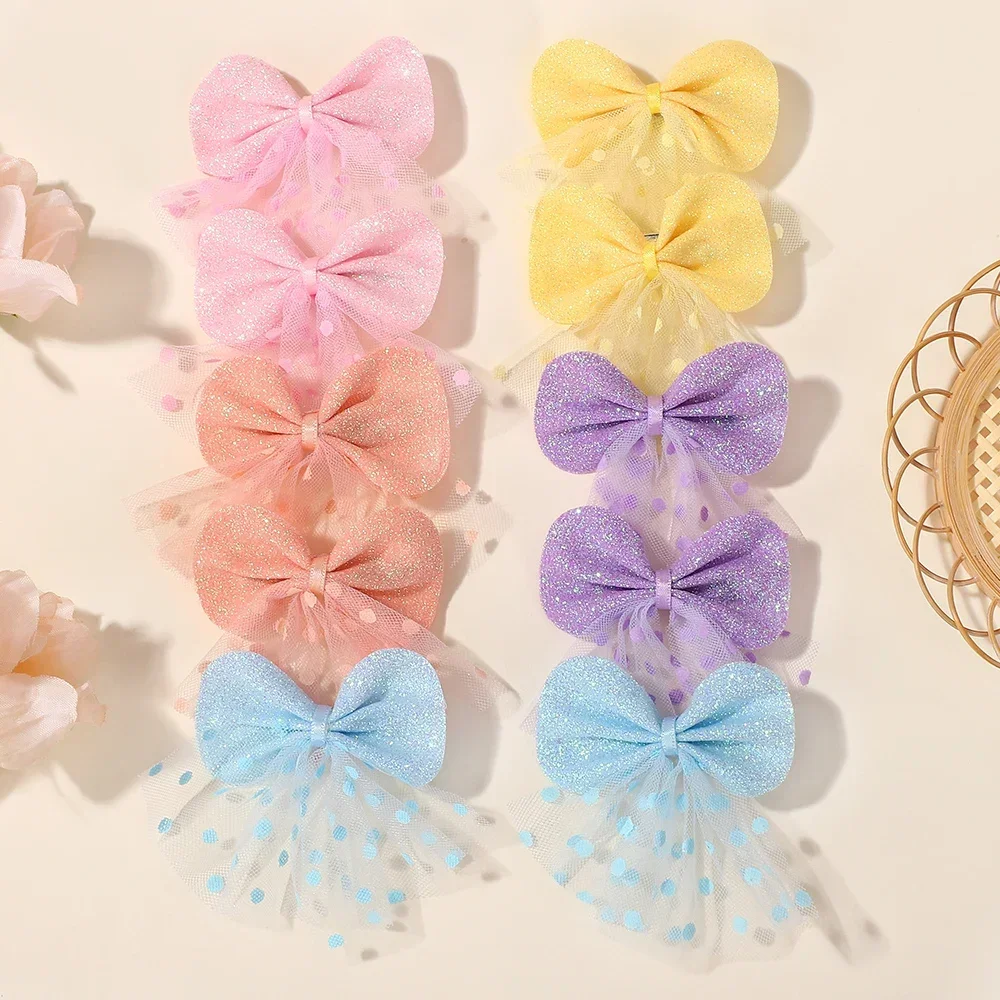 Horquillas niña con lazo y purpurina – Accesorios cabello - imagen 3