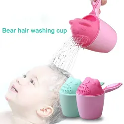 Gorro baño bebé con taza champú y protector ojos suave seguro práctico