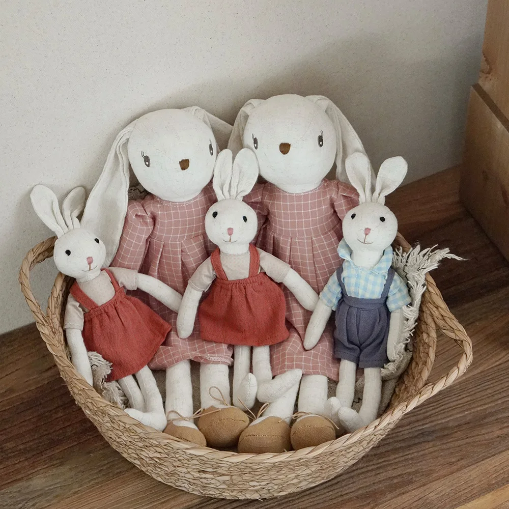 1 Uds. Conejo de muñeca bebé, juguete, accesorio de fotografía, regalo de vacaciones, decoración de habitación, conejito de peluche suave para bebés y niños - imagen 2