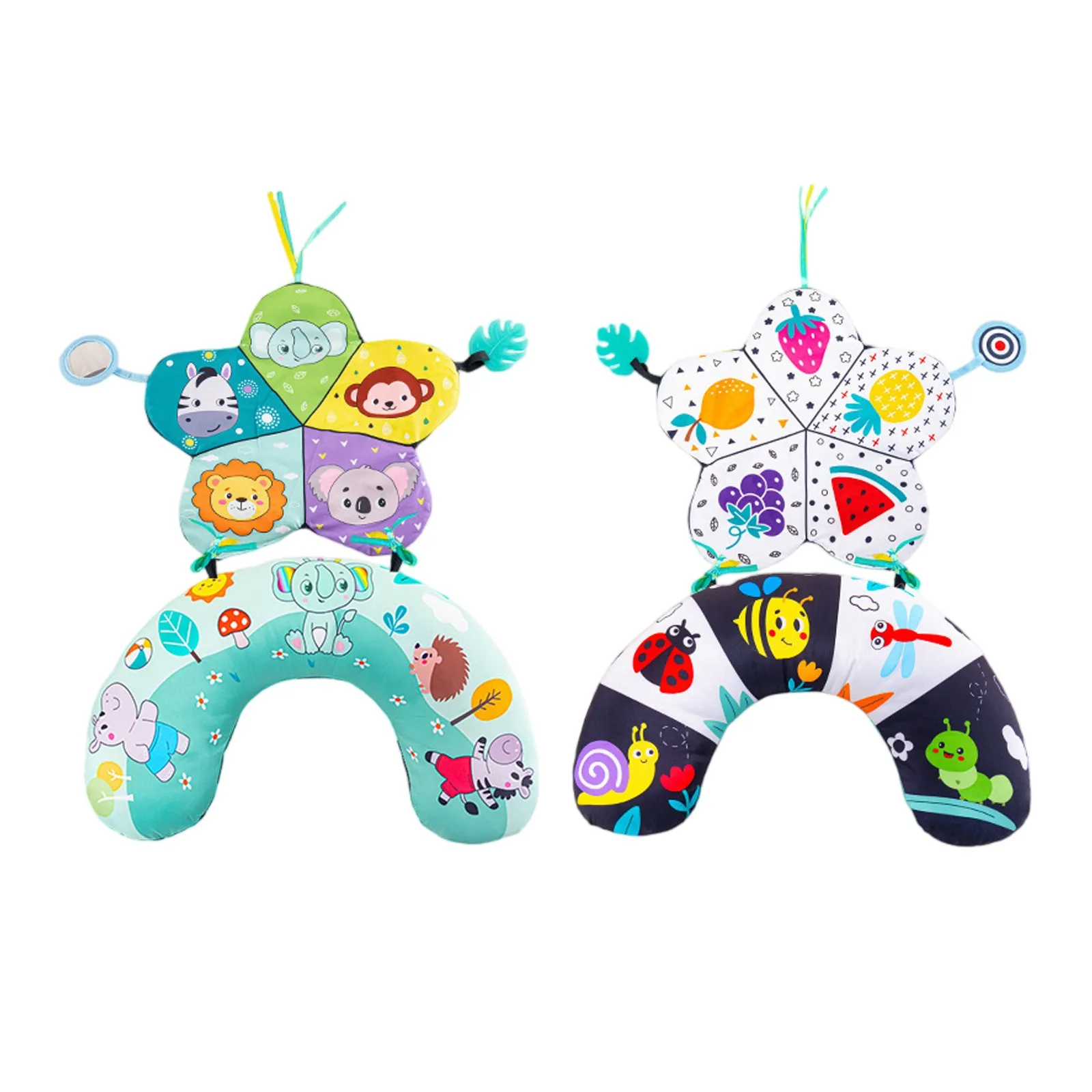Lindo almohada para la barriga del bebé con animales: apoyo y entrenamiento para la cabeza de recién nacidos, juguete para regalo de educación temprana para 0-12 meses - imagen 5