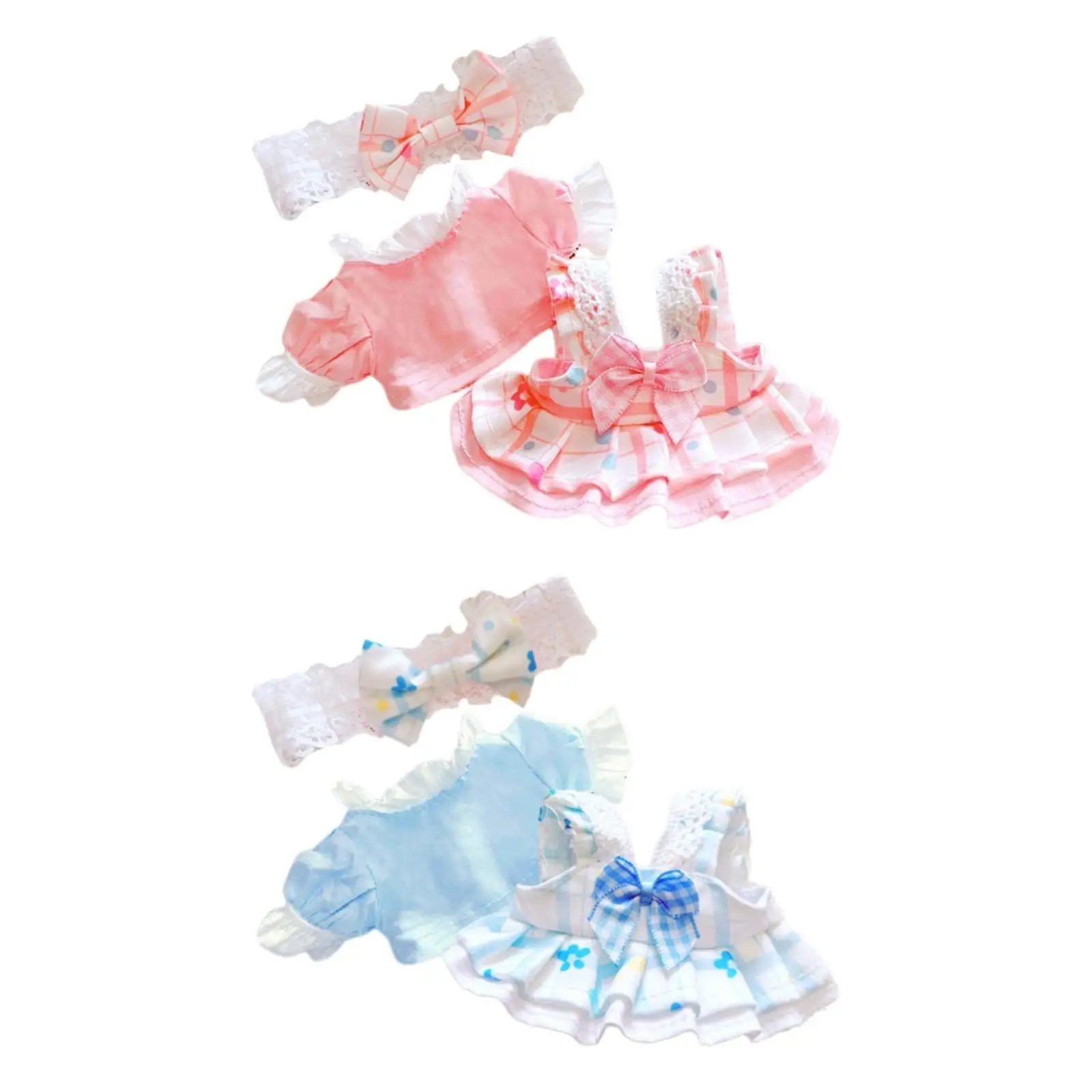 Doll Dress Suit Decorative Fashion Exercise Hands on Skills Entertainment Prop Mini Plush Doll Clothes for 17cm Dolls Birthday