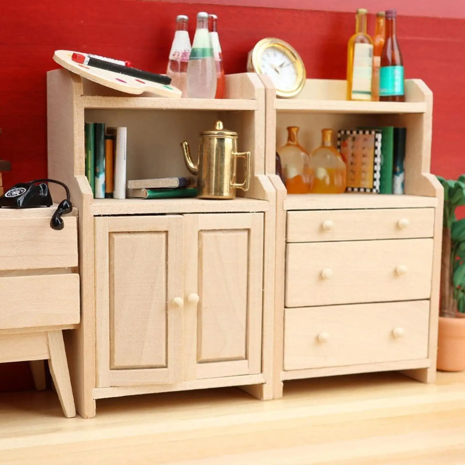 1:12 Scale Dollhouse Storage Unit Accessories for Home And Bedroom