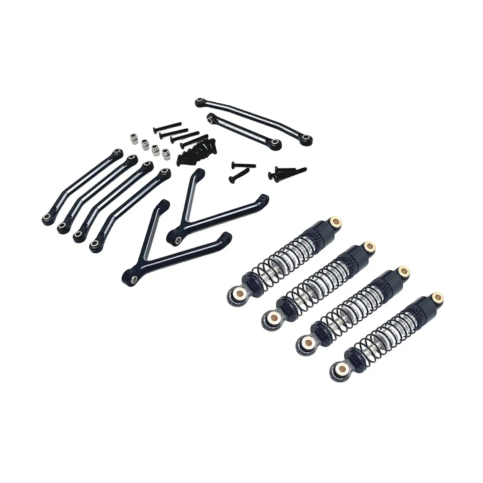 RC Car Accessories RC Car Spare Part,Upgrade Lightweight Sturdy Replace Links and Shocks Absorber Set for 1/24 RC Car Fcx24