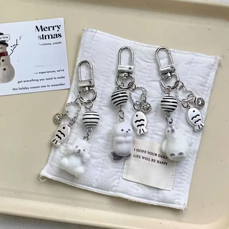 Correas para teléfono móvil con forma de gato, funda para auriculares con viñetas de animales, cordón, llavero, decoración para bolso, cadena flocada para teléfono, regalos para niña - imagen 2