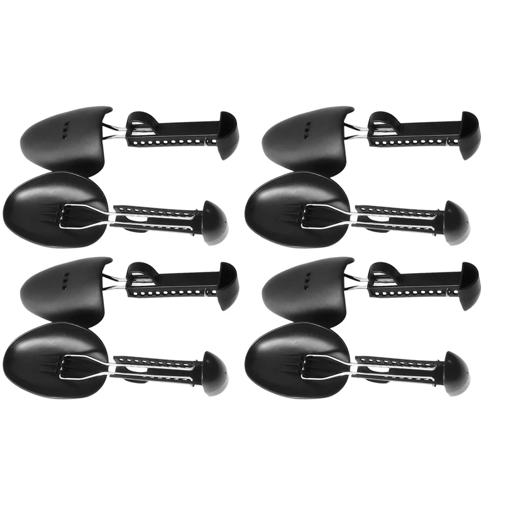 4 pares de ensanchadores de zapatos de plástico negro, marco fuerte ajustable, extensor expansor de zapatos para hombres y mujeres, uso diario y viajes - imagen 5