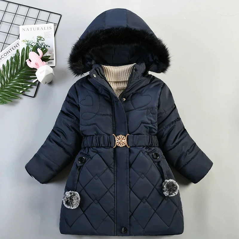 Parka acolchada de algodón con cuello de lana para niños – Invierno - imagen 4