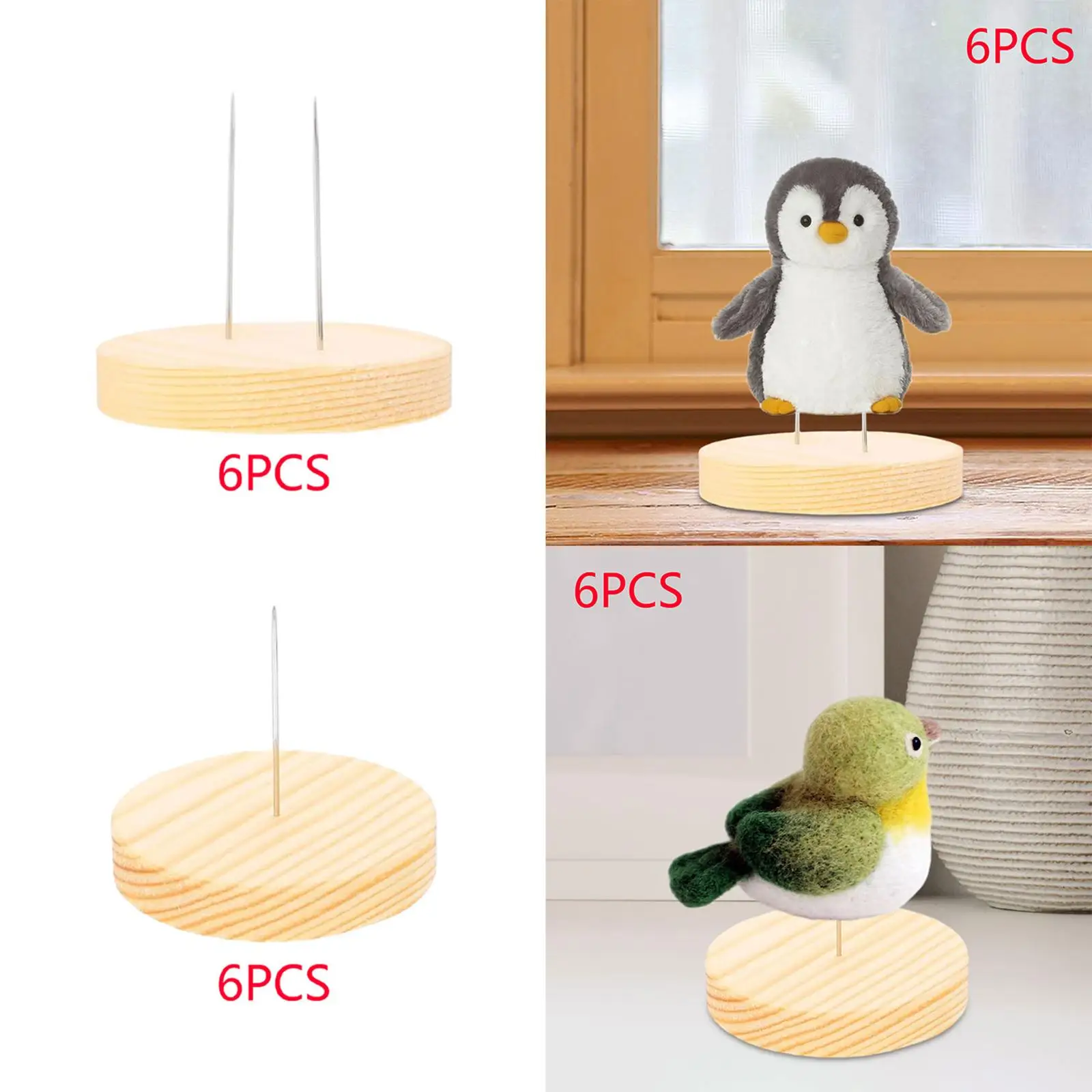Crochet Doll Stand, Doll Display Holder Doll Holder Felting Animal Doll Wooden Base Bear Support for Action Figures Doll