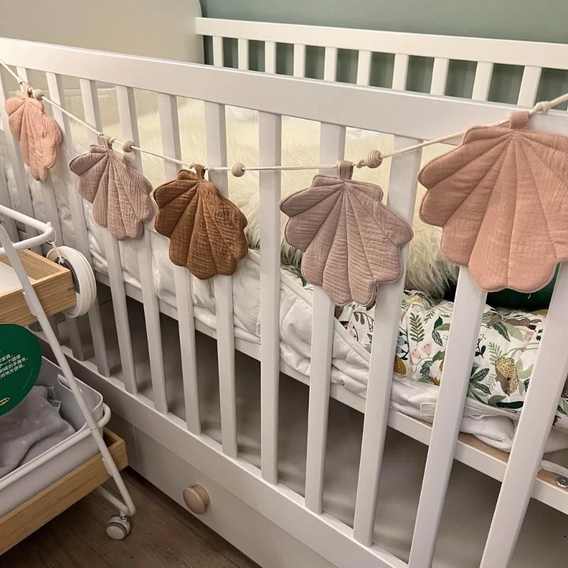 M76C Bandera guirnalda bebé en forma concha para decoración fiesta Baby Showers fotografía recién nacido - imagen 3