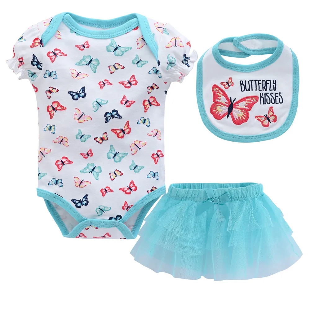 Kavkas-ropa de 3 piezas para niña recién nacida, Body de manga corta, conjunto de ropa de verano de 0 a 12 meses - imagen 2