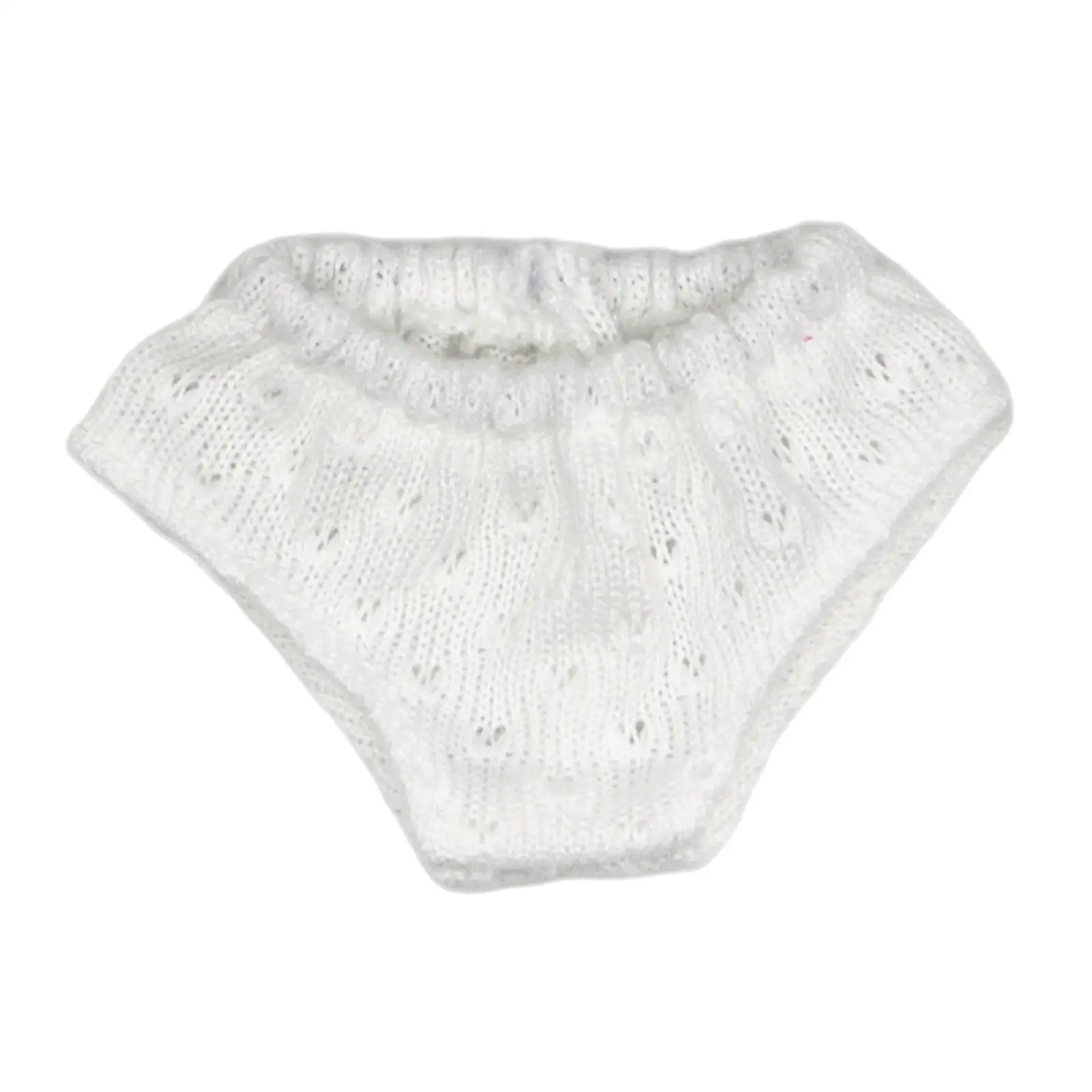 Doll Underwear Clothes Dress up White Handmade Miniature Underpants for 8 in Reborn Doll Baby Doll Newborn Dolls Accessories