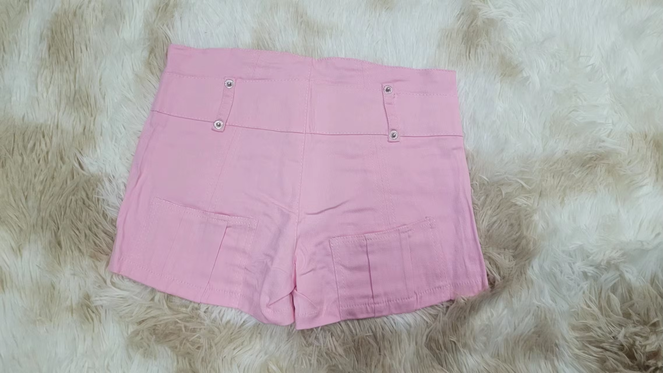 Pantalones cortos vaqueros rosa para niña – moda veraniega - imagen 2