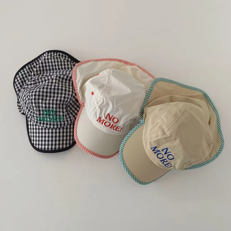 Sombrero para niños, visera protección solar secado rápido, sombrero con solapa para cuello, accesorios para - imagen 2