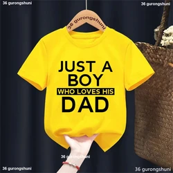 Camiseta niño regalo Día del Padre – Solo un hijo que ama a su papá