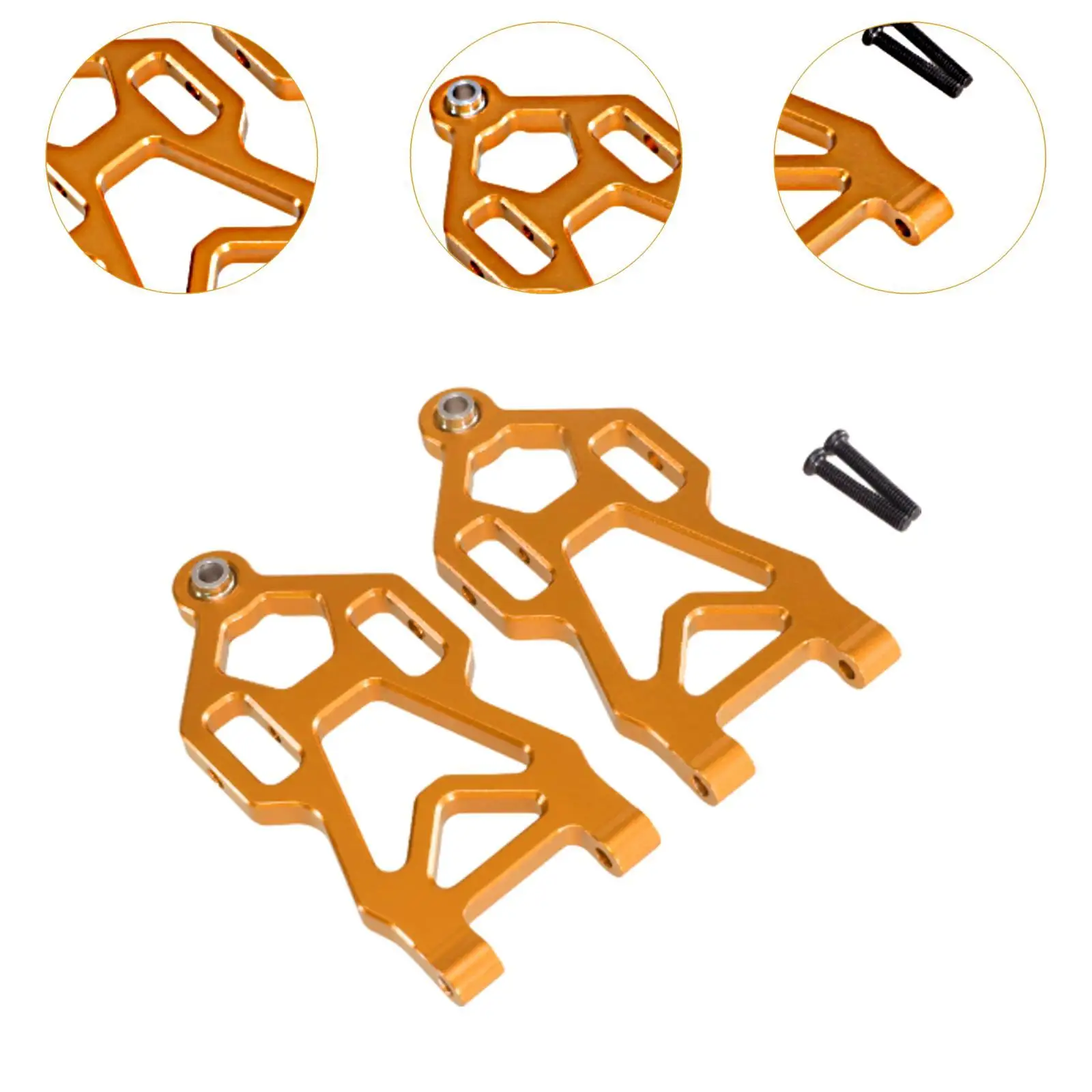 Front Lower Arms Aluminum Alloy Suspensions Arms Replacement 1/16 RC Accessories Strong Sturdy for Suchiyu 16102 16104 16101