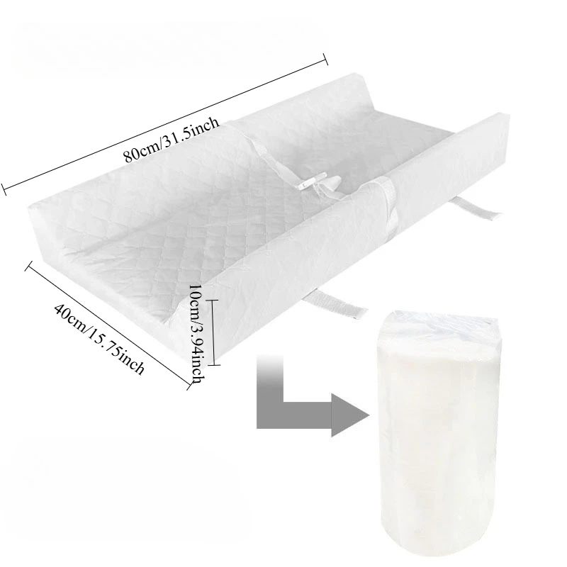 Cambiador de bebé 100% impermeable y limpiable cambiador para tocador, alfombrilla antideslizante para pañales para tocador, cuna, viaje - imagen 4