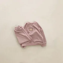 Sudadera con capucha Milangel Algodón suave bordado oso bebé